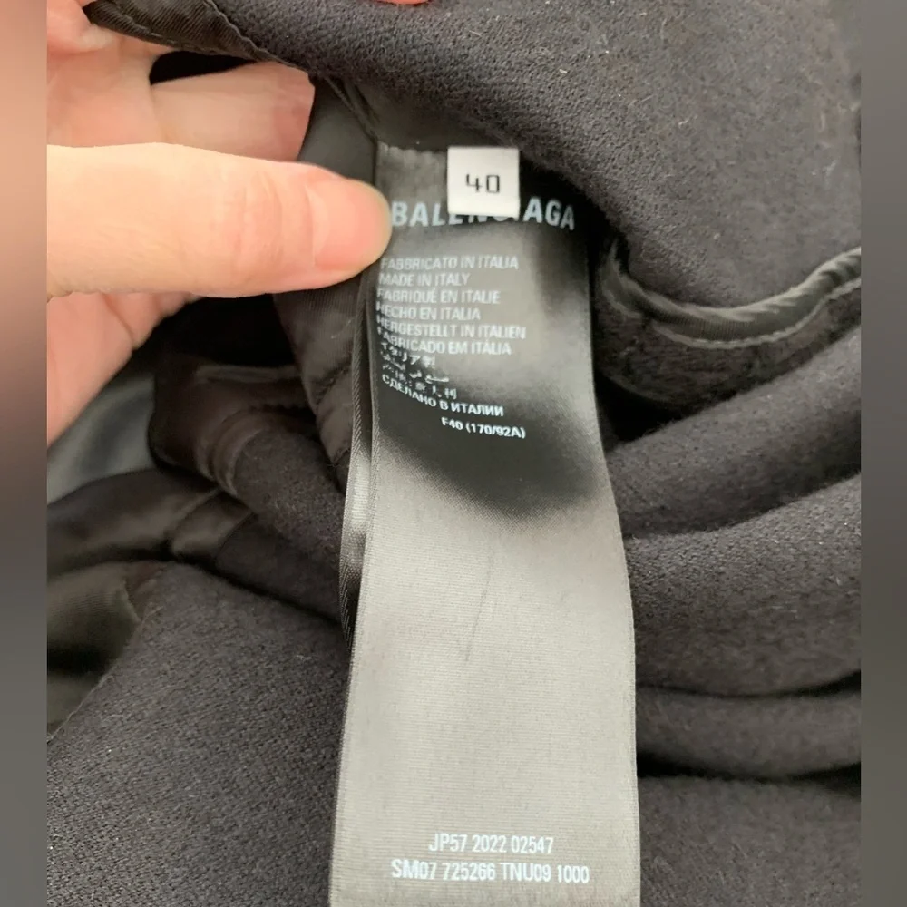 Balenciaga Runway Unisex Oversized Cashmere Wool Brushed Coat NWT - Picture 10 of 12